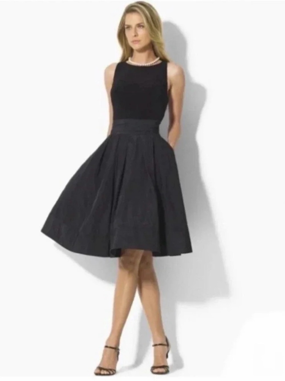 Lauren Ralph Lauren Black Fit & Flare Size 10